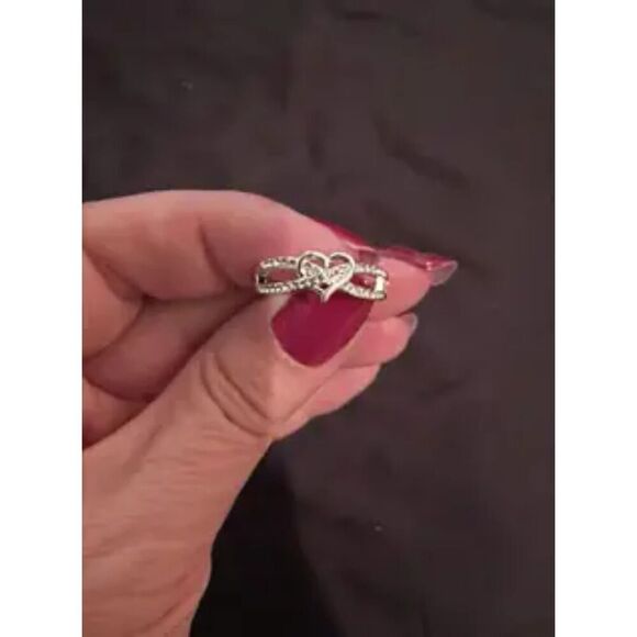 New - Infinity Heart Rhinestones Promise Ring - Size 9 - Picture 9 of 10